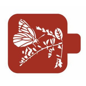 Трафарет М9Фн-049 "Бабочка на веточке" Event Design, 9х9 см